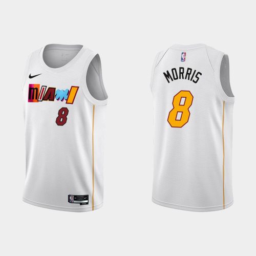 Miami Heat 8 Markieff Morris 2022-23 City Edition White Men Jersey