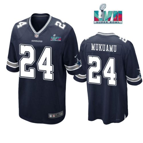 Israel Mukuamu 24 Dallas Cowboys Super Bowl LVII Super Bowl LVII Game Navy Jersey