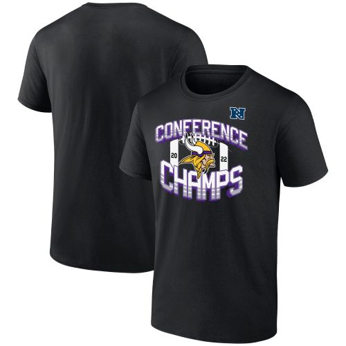 Minnesota Vikings 2022 NFC Conference Champions Icon Bold T-shirt - Black