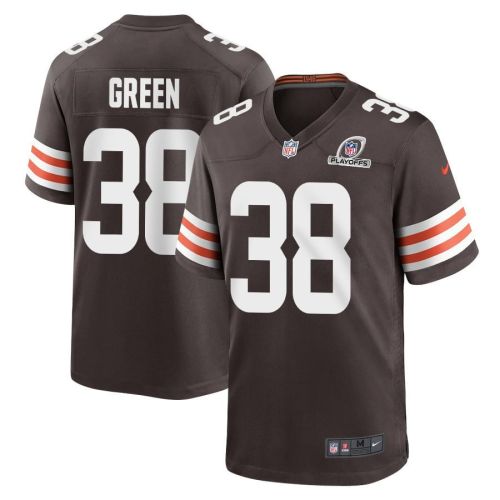 A.J. Green 38 Cleveland Browns 2023 Playoffs Patch Game Men Jersey - Brown