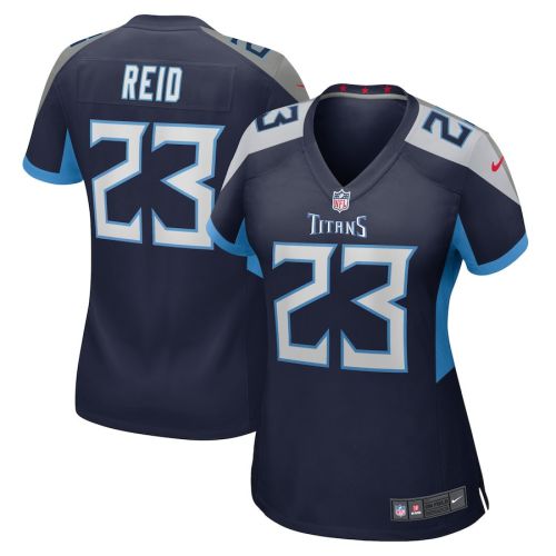 John Reid 23 Tennessee Titans Women's Home Game Player Jersey - Navy