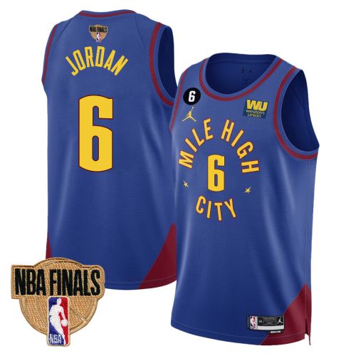 DeAndre Jordan 6 Denver Nuggets Final Champions 2023 Swingman Jersey - Blue