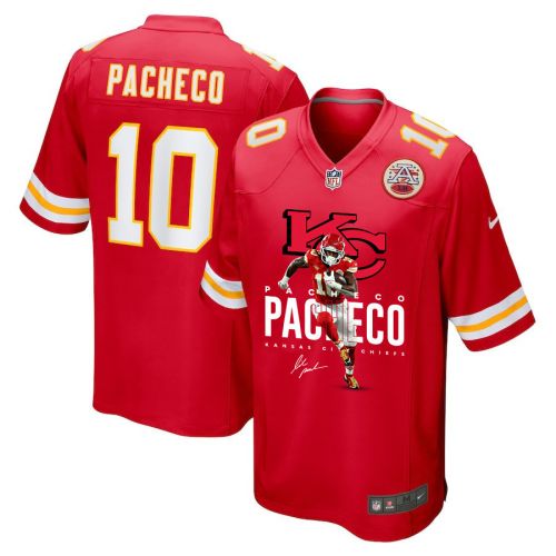 Isiah Pacheco 10 Kansas City Chiefs Signed Running Back Game Men Jersey - Red