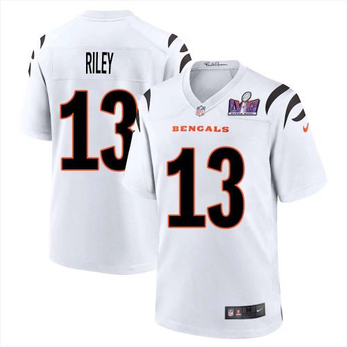 Ken Riley 13 Cincinnati Bengals Super Bowl LVIII Men Away Limited Jersey - White