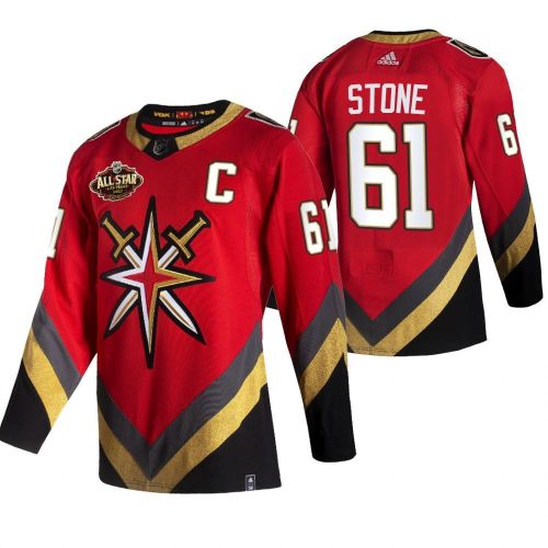 Men Vegas Golden Knights 61 Mark Stone 2023 All-Star Red Jersey Reverse Retro Jersey