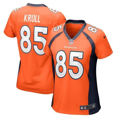 Lucas Krull 85 Denver Broncos Women's Team Game Jersey - Orange