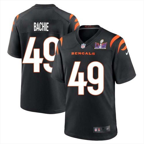 Joe Bachie 49 Cincinnati Bengals Super Bowl LVIII Men Home Limited Jersey - Black