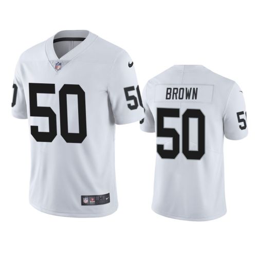 Las Vegas Raiders Jayon Brown 50 White Vapor Limited Jersey