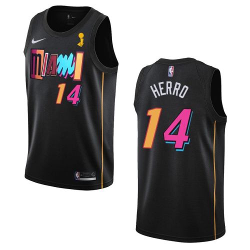 Miami Heat Tyler Herro 14 Champions Cup Jersey Black