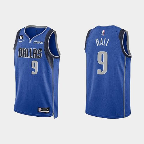 Dallas Mavericks 9 Tyler Hall 2022-23 Icon Edition Royal Men Jersey