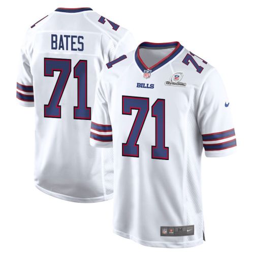 Ryan Bates 71 Buffalo Bills 2024 Divisional Patch Game Men Jersey - White