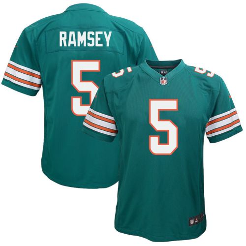 Jalen Ramsey 5 Miami Dolphins Alternate Game Youth Jersey - Aqua