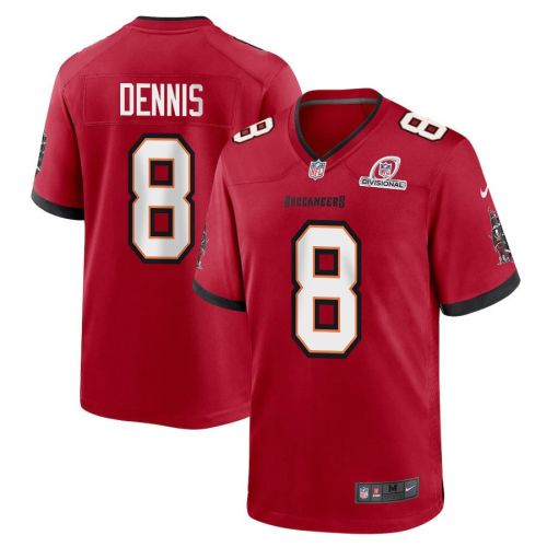 SirVocea Dennis 8 Tampa Bay Buccaneers 2024 Divisional Patch Game Men Jersey - Red