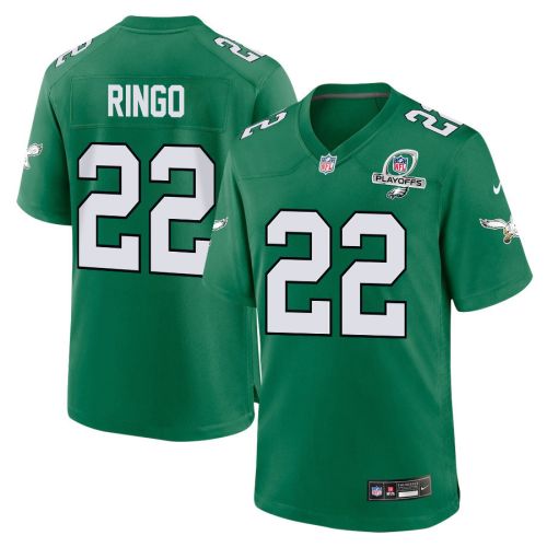 Kelee Ringo 22 Philadelphia Eagles 2023 Playoffs Patch Alternate Game Men Jersey - Kelly Green