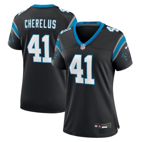 Claudin Cherelus 41 Carolina Panthers Women's Team Game Jersey - Black