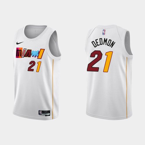 Miami Heat 21 Dewayne Dedmon 2022-23 City Edition White Men Jersey