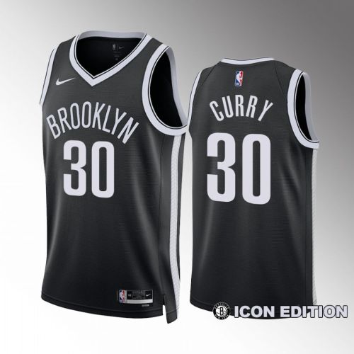 Brooklyn Nets Icon Edition Seth Curry 30 Black Jersey 2022-23 Swingman