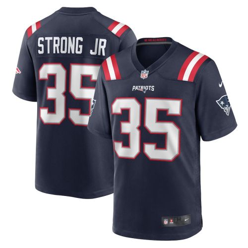 Pierre Strong Jr. New England Patriots Game Player Jersey - Navy