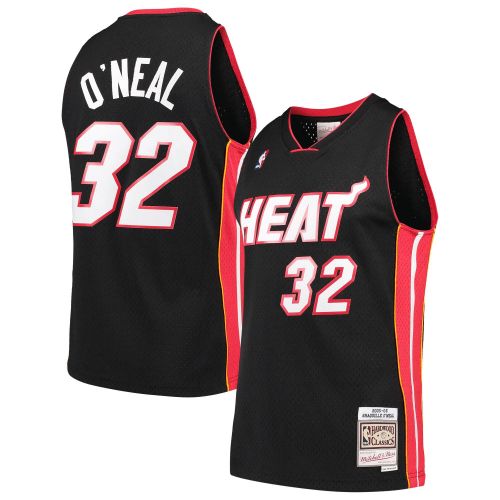 Shaquille O'Neal Miami Heat Mitchell & Ness Hardwood Classics Swingman Jersey - Black Jersey