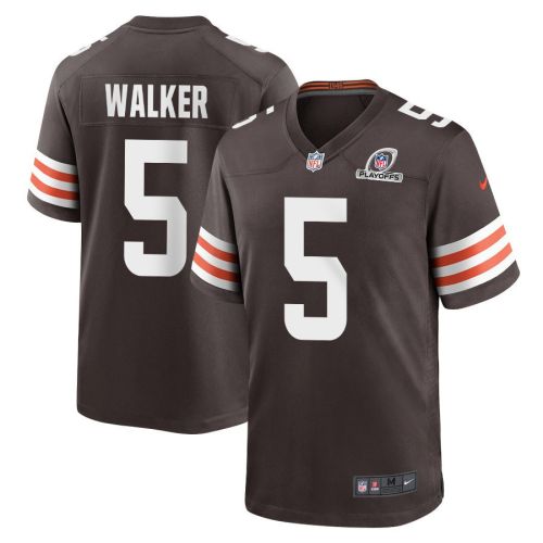 Anthony Walker 5 Cleveland Browns 2023 Playoffs Patch Game Men Jersey - Brown