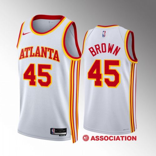 Atlanta Hawks Chaundee Brown 45 2022-23 Association Edition White Jersey Swingman