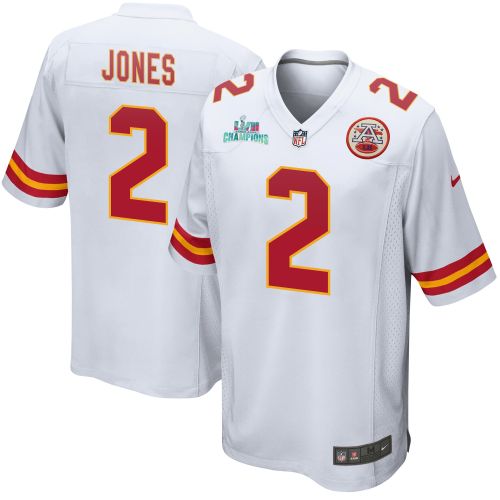 Ronald Jones 2 Kansas City Chiefs Super Bowl LVII Champions Men Game Jersey - White