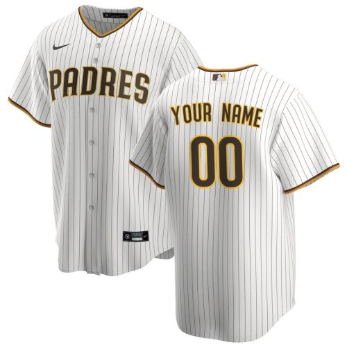 San Diego Padres Home Custom Men Jersey - White