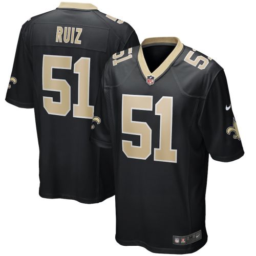 Cesar Ruiz 51 New Orleans Saints Men's Game Jersey - Black