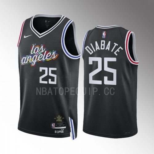 Los Angeles Clippers Moussa Diabate 25 2022-23 City Edition Black Jersey Swingman