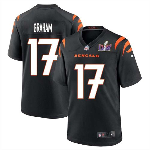 Shayne Graham 17 Cincinnati Bengals Super Bowl LVIII Men Home Limited Jersey - Black