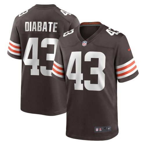 Mohamoud Diabate 43 Cleveland Browns Men Team Game Jersey - Brown