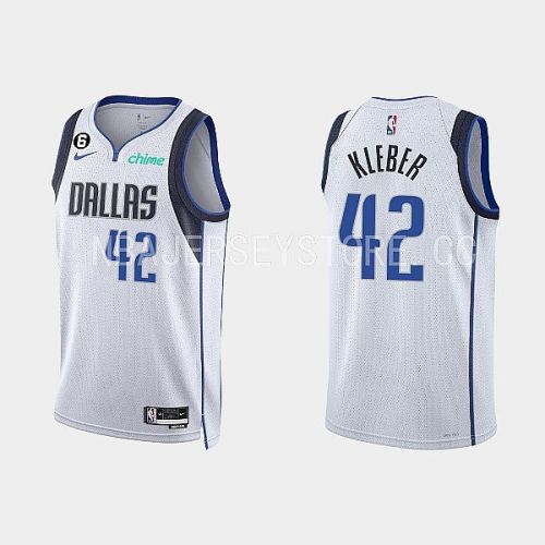 Dallas Mavericks Maxi Kleber 42 2022-23 Association Edition White Men Jersey Swingman