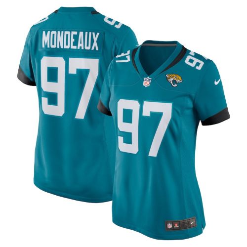 Henry Mondeaux 97 Jacksonville Jaguars Women Game Jersey - Teal