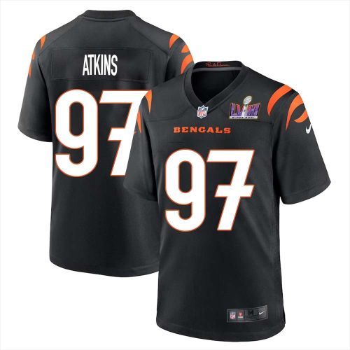 Geno Atkins 97 Cincinnati Bengals Super Bowl LVIII Men Home Limited Jersey - Black