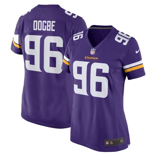 Michael Dogbe 96 Minnesota Vikings Team Game Women Jersey - Purple