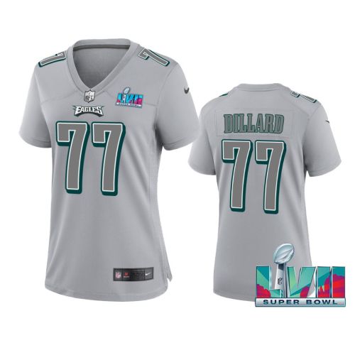 Andre Dillard 77 Philadelphia Eagles Super Bowl LVII Game Jersey - Women Gray