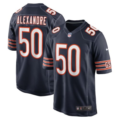 Deslin Alexandre 50 Chicago Bears Men Team Game Jersey - Navy