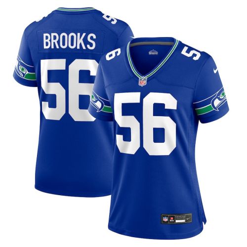 Jordyn Brooks 56 Seattle Seahawks Women's Throwback Player Game Jersey - Royal