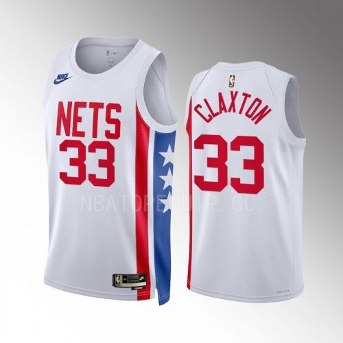 Nic Claxton 33 2022-23 Brooklyn Nets White Classic Edition Men Jersey Swingman