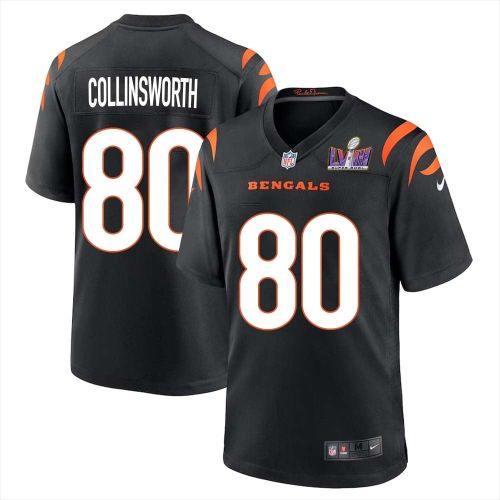 Cris Collinsworth 80 Cincinnati Bengals Super Bowl LVIII Men Home Limited Jersey - Black