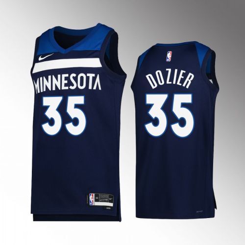 P.J. Dozier 35 Minnesota Timberwolves Navy Jersey 2022-23 Icon Edition Swingman