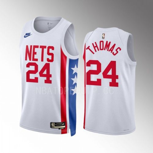 Cam Thomas 24 2022-23 Brooklyn Nets White Classic Edition Men Jersey Swingman