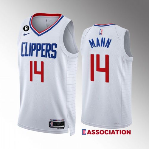 LA Clippers Terance Mann 14 2022-23 Association Edition White Jersey Swingman