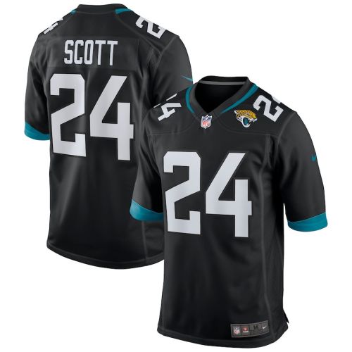 Josiah Scott 24 Jacksonville Jaguars Men's Game Jersey - Black