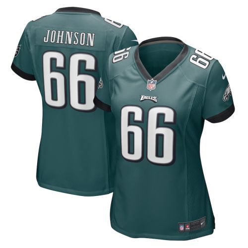 Roderick Johnson 66 Philadelphia Eagles Women Game Jersey - Midnight Green