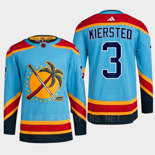 Florida Panthers 2023 Reverse Retro 2.0 Matt Kiersted 3 Blue Primegreen Jersey Men's