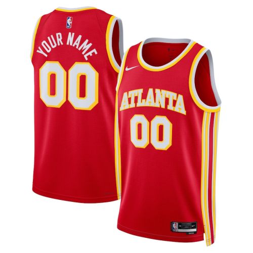 Atlanta Hawks Custom 00 Men 2022/23 Swingman Jersey Red - Icon Edition