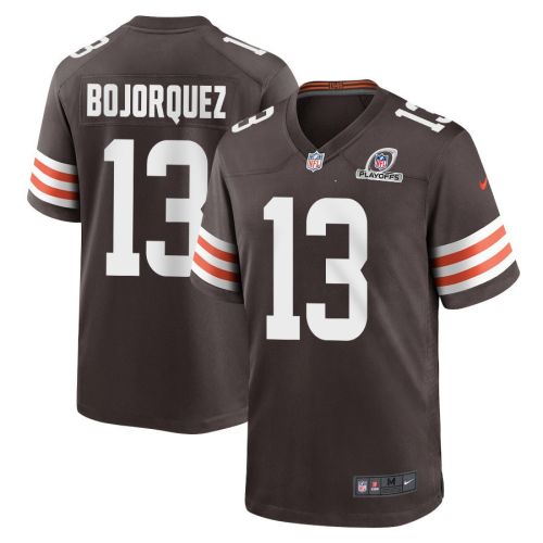 Corey Bojorquez 13 Cleveland Browns 2023 Playoffs Patch Game Men Jersey - Brown