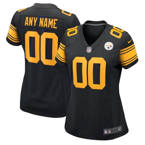 Pittsburgh Steelers Women's Custom Game Jersey - Black