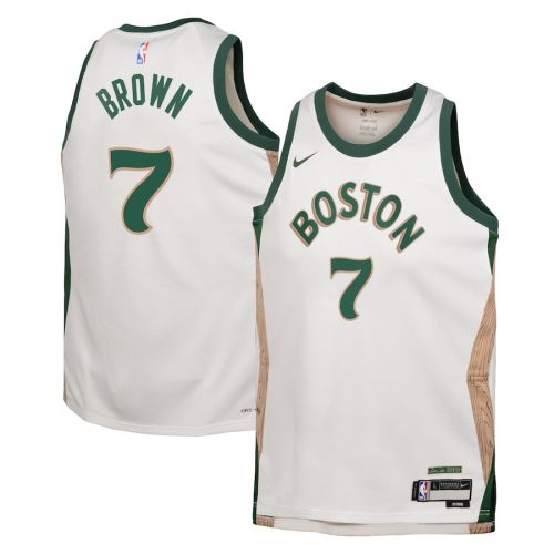 Jaylen Brown 7 Boston Celtics 2023/24 City Edition Swingman YOUTH Jersey - White